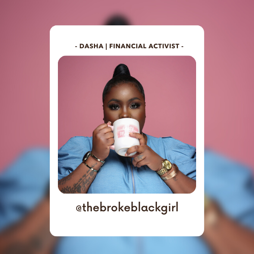 An Instagram post from financial influencer Dasha | Financial Activist. Select the image to be taken to her Instagram page.